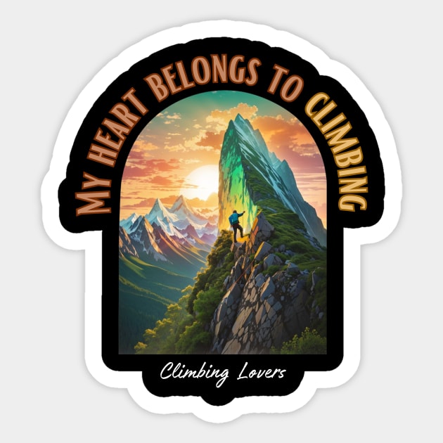 My heart belongs to climbing. Climbing Sticker by Chrislkf